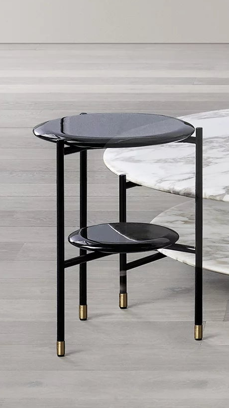 Adrian Side Table Lava Glossy Lacquered
