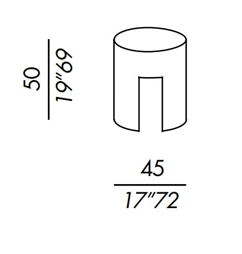 Gong Coffee Table Saddle Leather