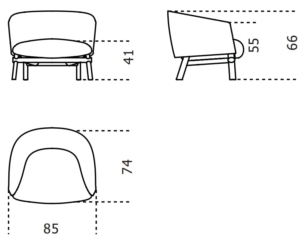 Livre Armchair / Fabric Joy Milk 005