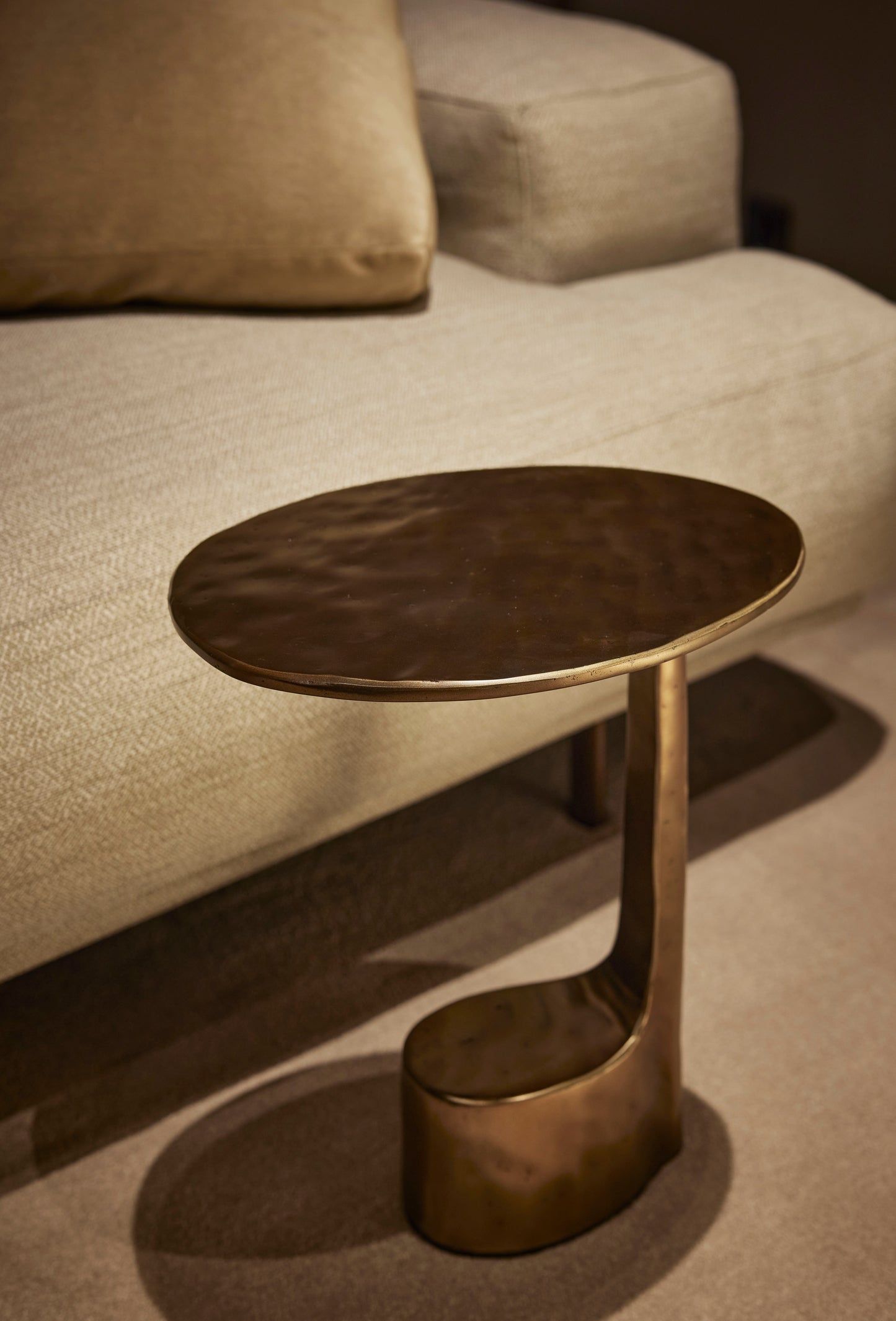 Charles S Side Table Cast Aluminum Bronze