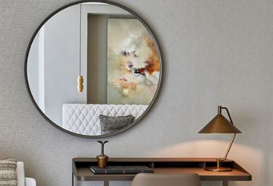 Mirror - Birk 110 / Dia 110 x 5 / Grey / Leather Pereira 13