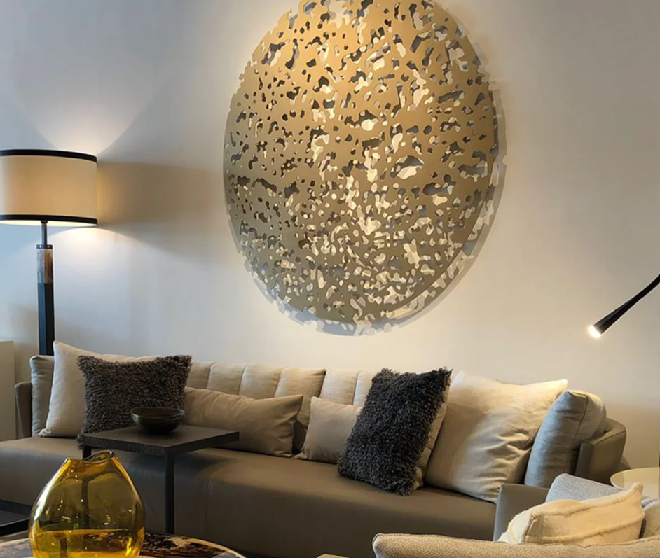 Art - Sun / D148 / Satin brushed / Golden steel / Steel