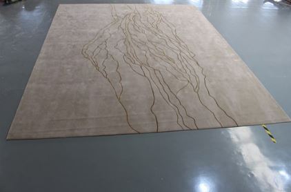 Rug - RC54 / 440 x 540 / Taupe / Handtufted / 60% NZWool & 40% Bamboo Silk