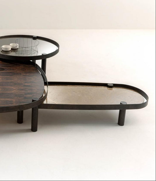 Tray Coffee Table Oval Garza Gold