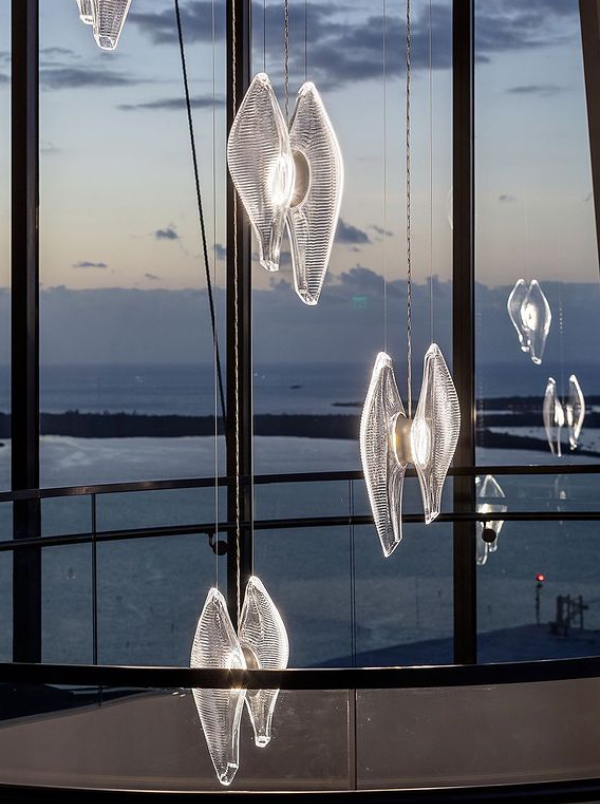 Chandelier I Pendant - Duna / Clear glass / 20.5 x 26 x 62.5H