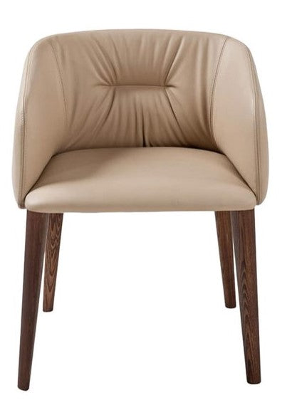 Dining Chair - Sofy / 59 x 57 x 75H / Seat 47H / Beige / Leather 07-203