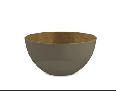 Coffee Table - Bongo TB4 / D75 x 38H / Brass top / Sand / Glossy Lacquered