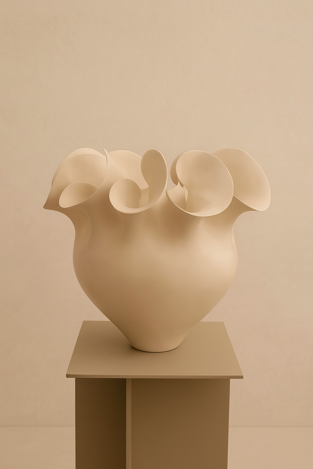 Art - White Sculpture 3 / 55 x 55 x 50H