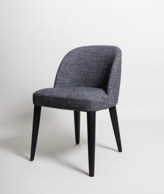 Dining Chair - Odette Uno / 53 x 59 x 82H / Seat 51H / Dark Grey / Fabric Narvik 02