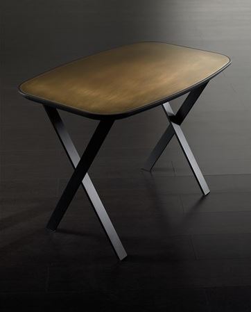 Desk - Burt / 101 x 66 x 72H / Black frame / Brass top