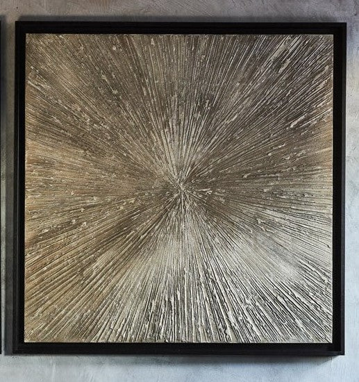 Art - Kosei / 1 piece / 120 x 120cm / Metallic / Dark Brown Oak