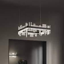 Chandelier I Pendant - Ribbon / 50 x 50 x 33H / Cable 150 cm / Black / Glass / Metal Strucure