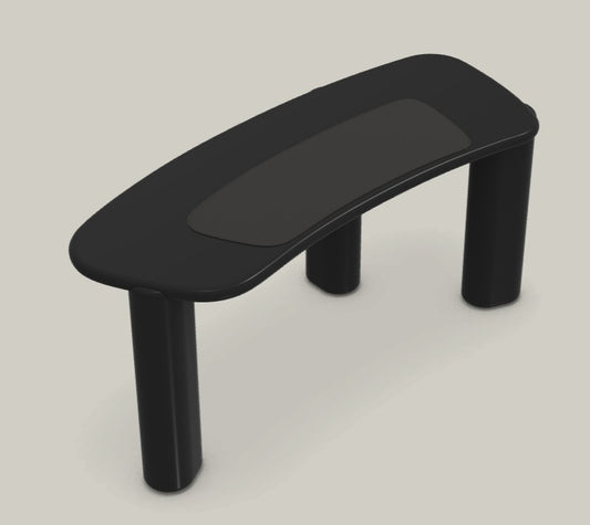 Henry Desk Glossy Lacquered with saddle leather pad