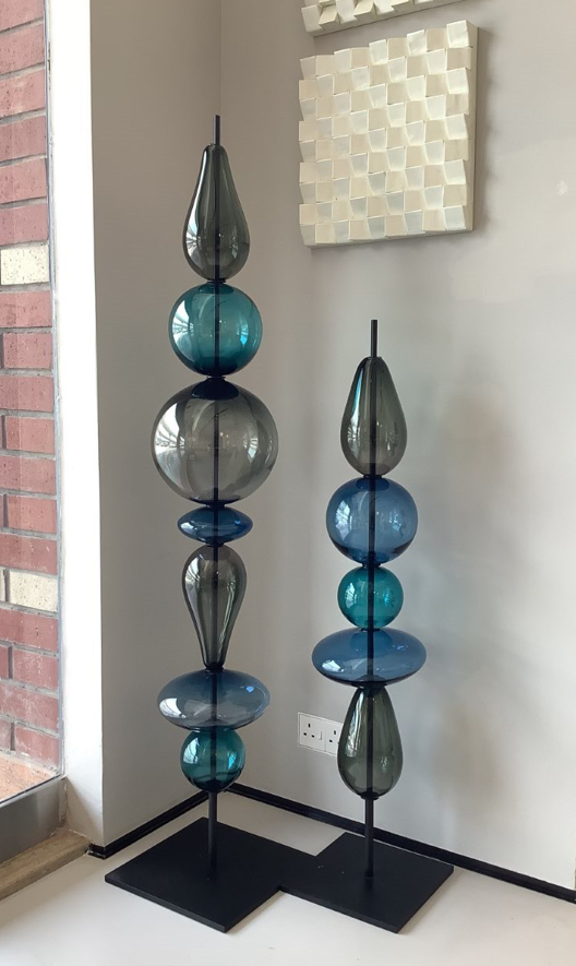 Stack Sculptural Object Blue palette
