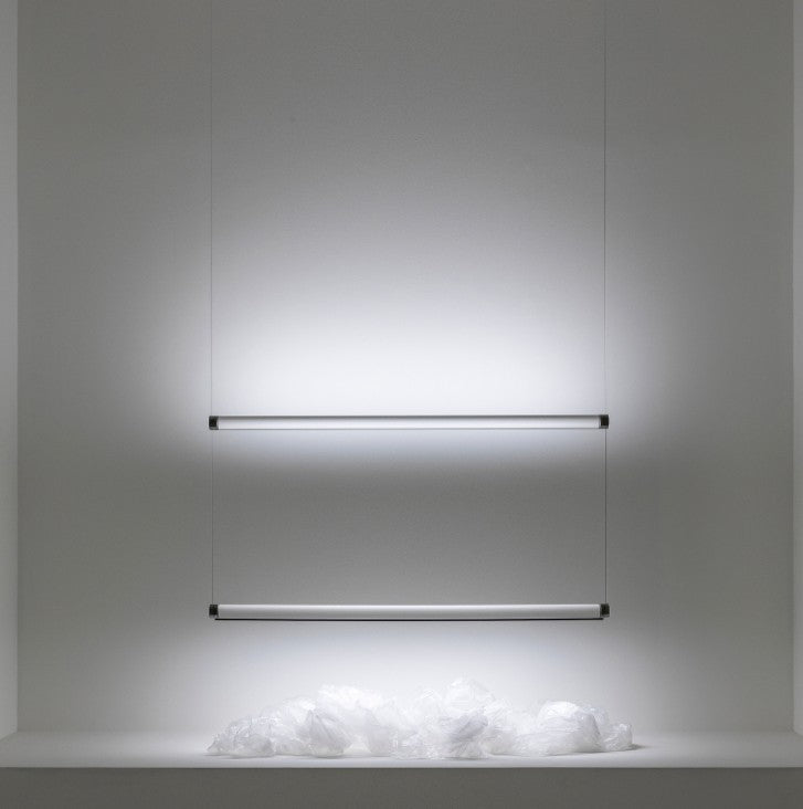 Chandelier I Pendant - Magia Tube / Polished Gold / Black Wire / 2 pcs 140 x 5.7D