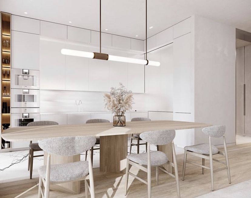 Chandelier I Pendant - Scandal Long / 161 x 10 x 125H / Brass / Snow