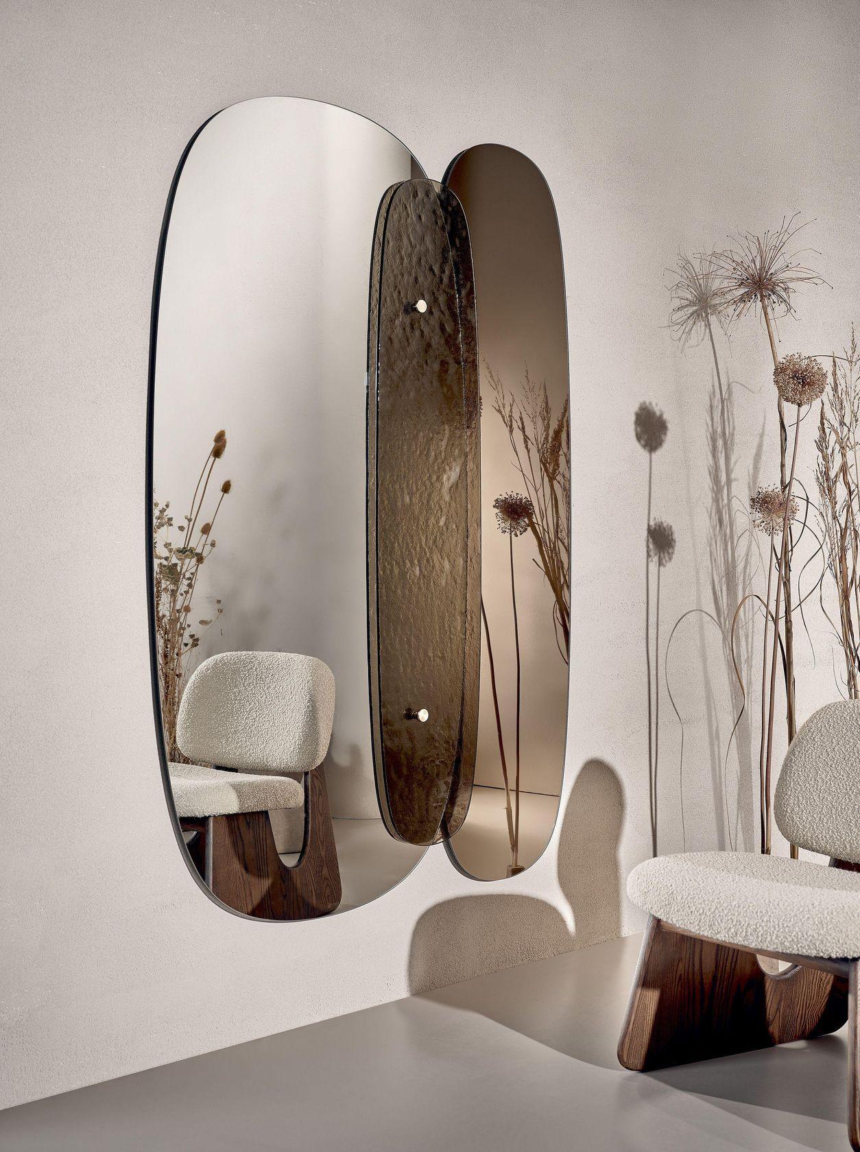 Mirror - Lagoon / Cast Glass Bronze / Bronze mirror / 128 x 180