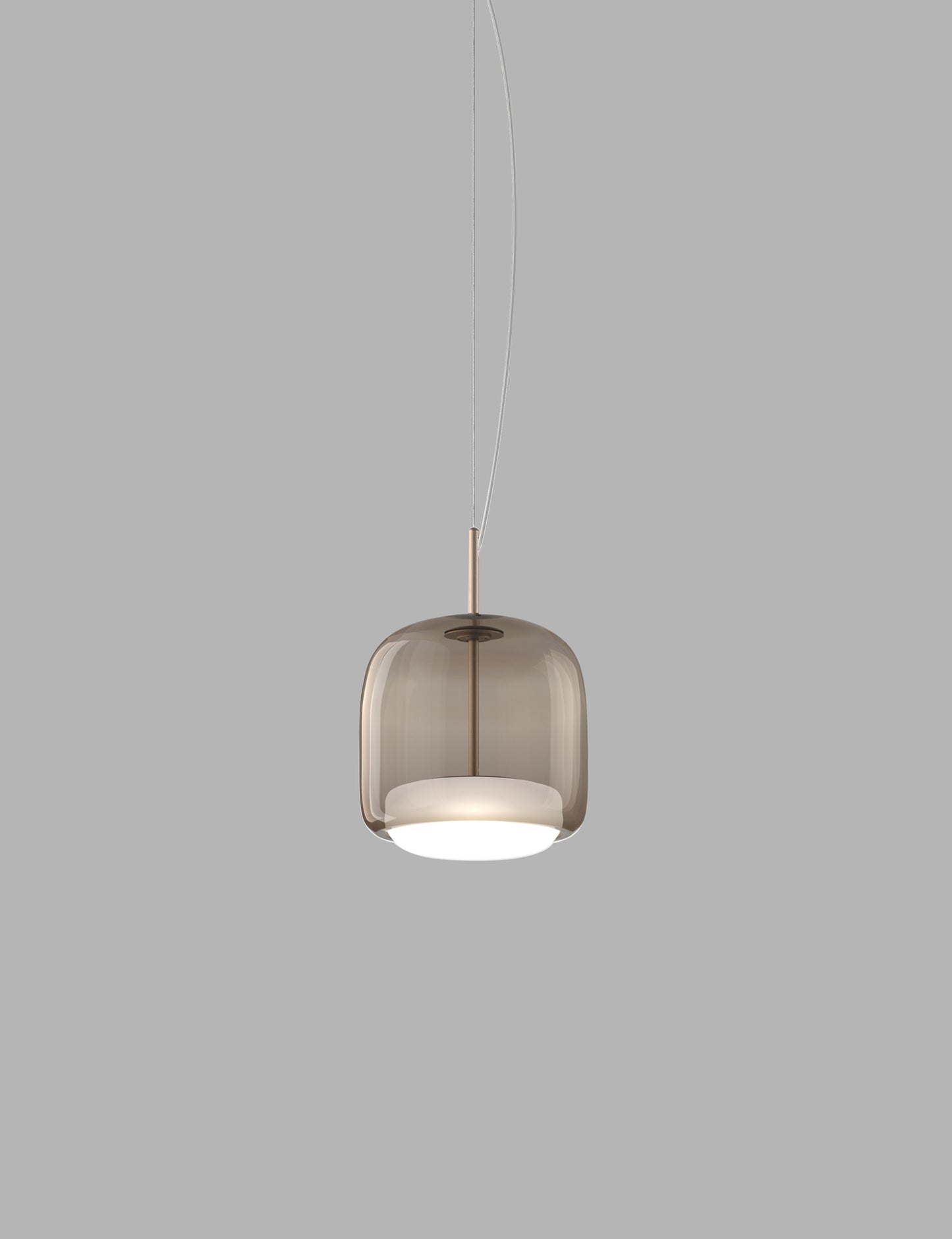 Chandelier I Pendant - Jube SP P / D26 x 28H / 200cm drop / Smoky White / Matt gold