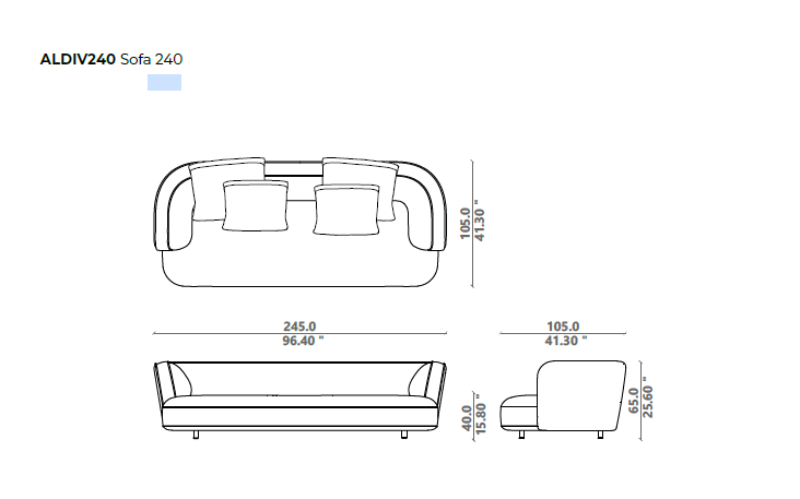 Alma Sofa 240 Madrid