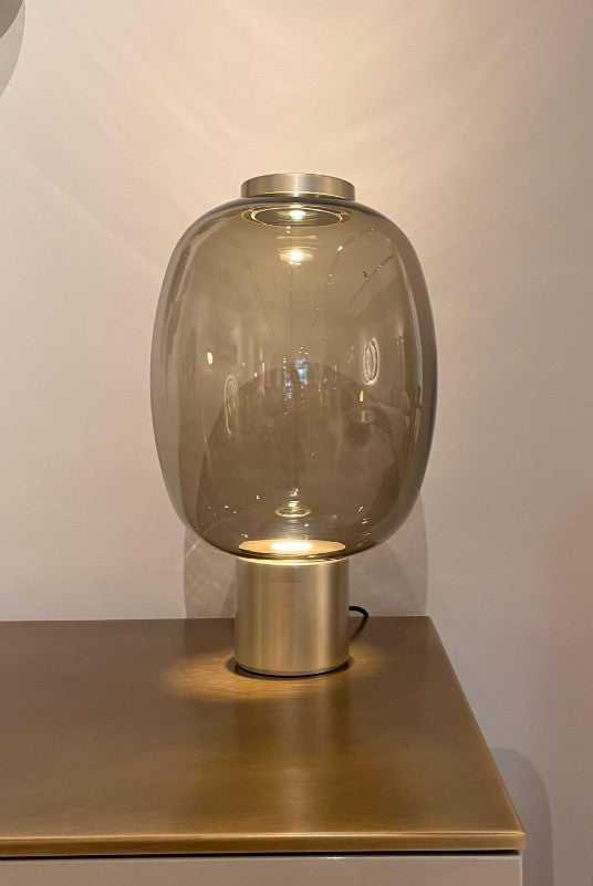 Table lamp - Riflesso LT 2 / D28 x 45H / Smoky Transparent / Matt gold