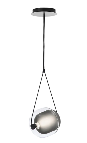 Chandelier I Pendant - Capsula / 30 x 27 x 218H / Pearl Grey Opaline
