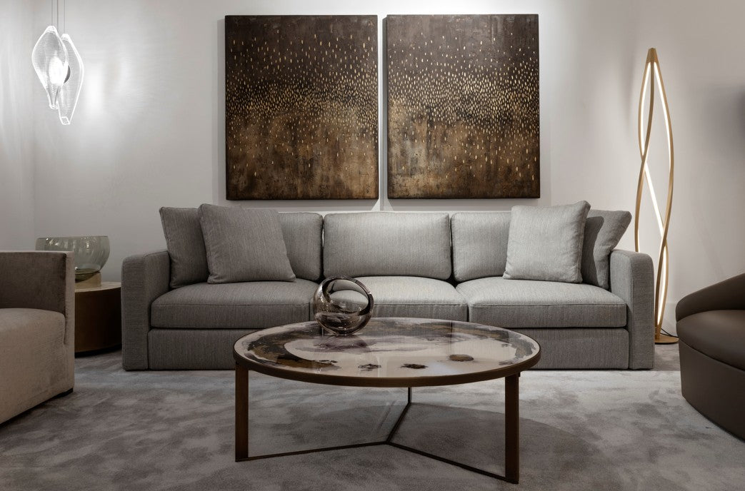 Sofa - Harold / 275 x 105 x 60H / Seat 44H / Grey / Fabric Gruaro 01