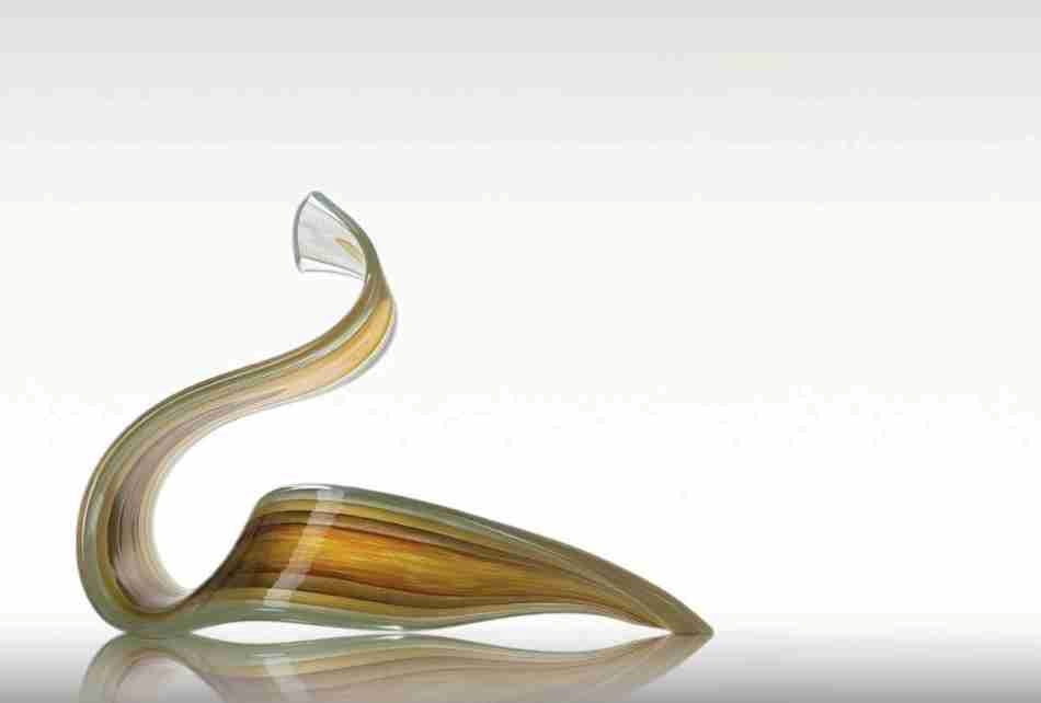 Wave Glass Sculpture / 59 x 33 x H43 Glass
