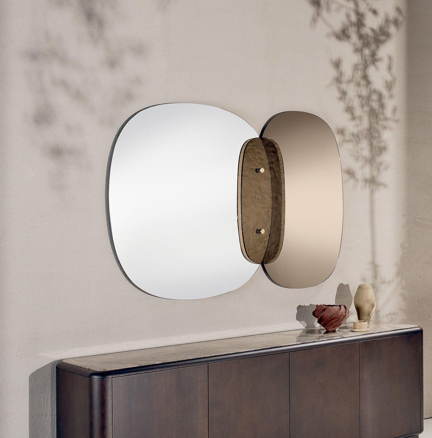 Mirror - Lagoon / Cast Glass Bronze / Bronze mirror / 168 x 110