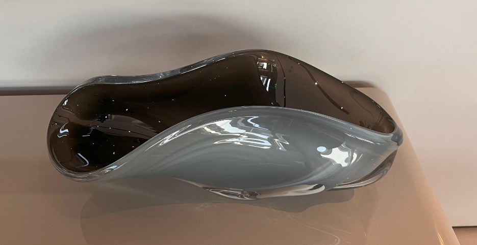 STYLING ITEM - Bowl Sway Long / Gray / Vessel / 51 x 23 x 13H