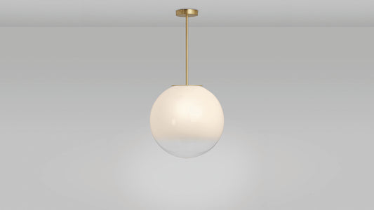 Skye M Pendant Satin brass Sfumato glass shade