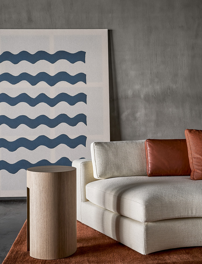 Side Table - Gong 35 / Light Oak / D37x60H