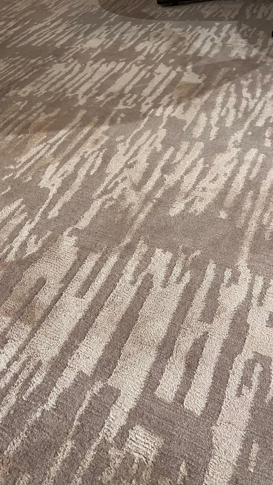 Frisian Straw Taupe Beige Rug 300 x 400 Hand Knotted