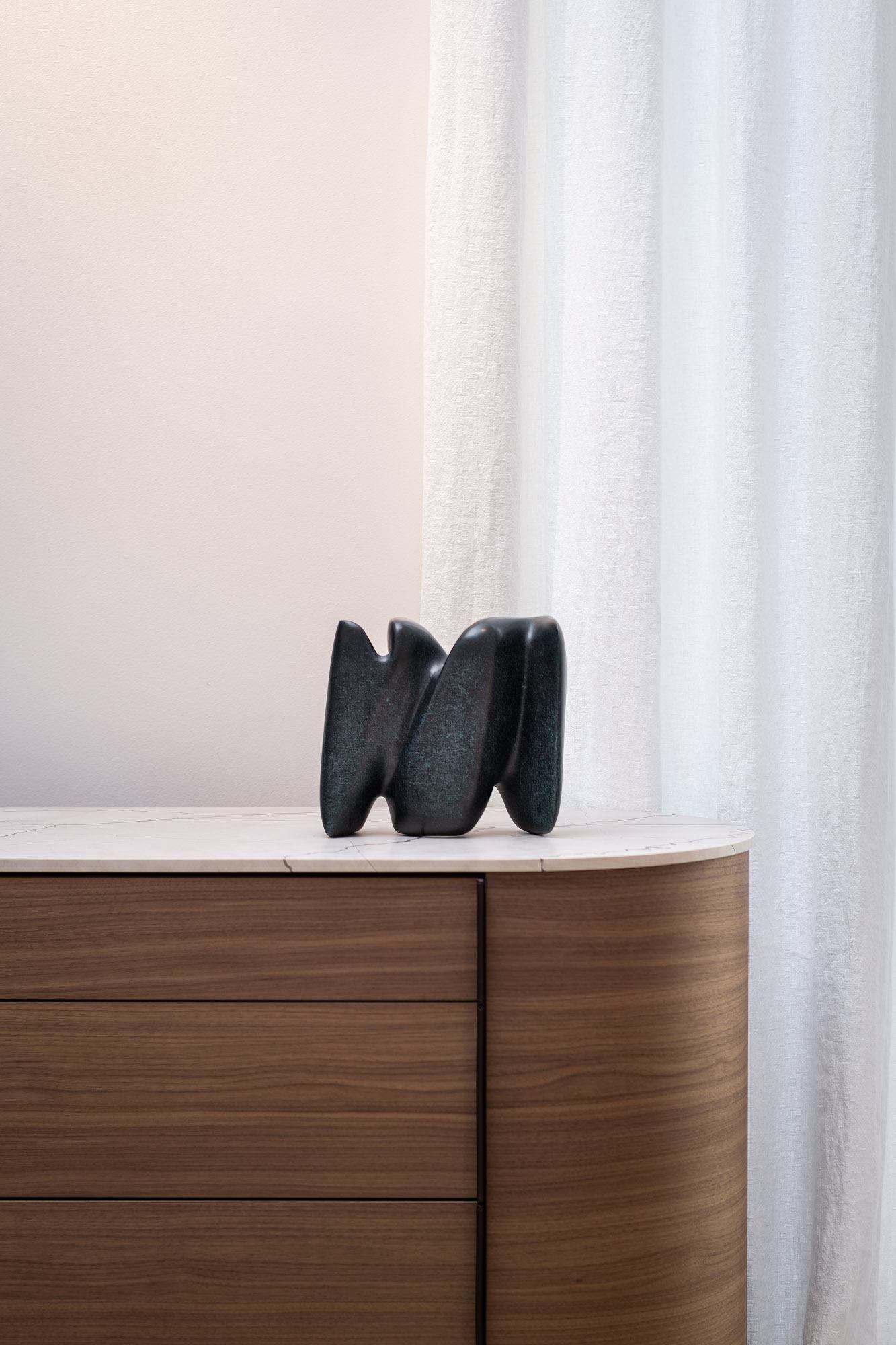 Art - Jord / Deep Greenish Blue Patina / 26 x 13 x 24H / Bronze Sculpture