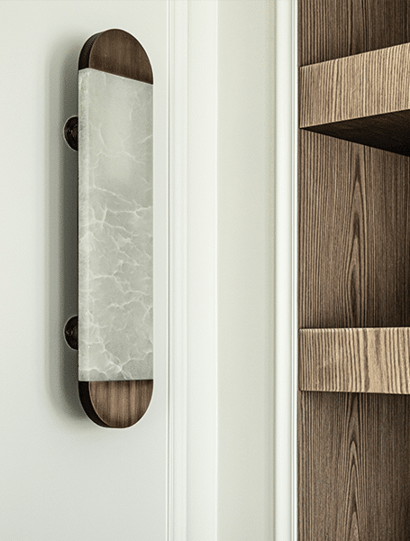 Ghost 430 Alabaster Wall Light Raw Bronze