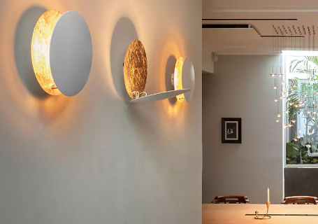Lederam W Wall Light White & Gold