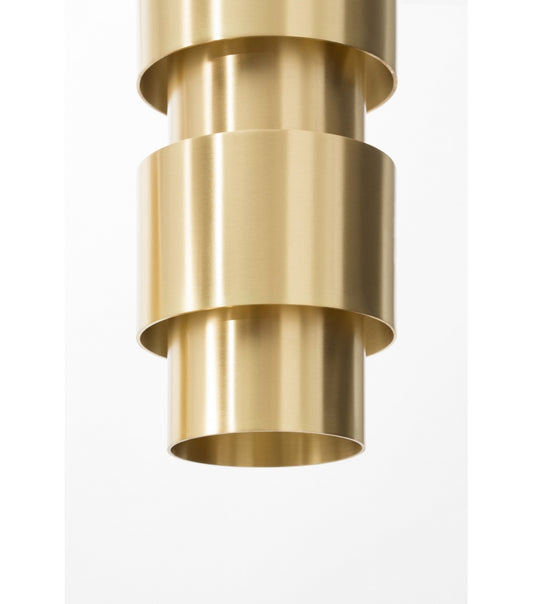 Ring Pendant Satin Brass Cluster of 4