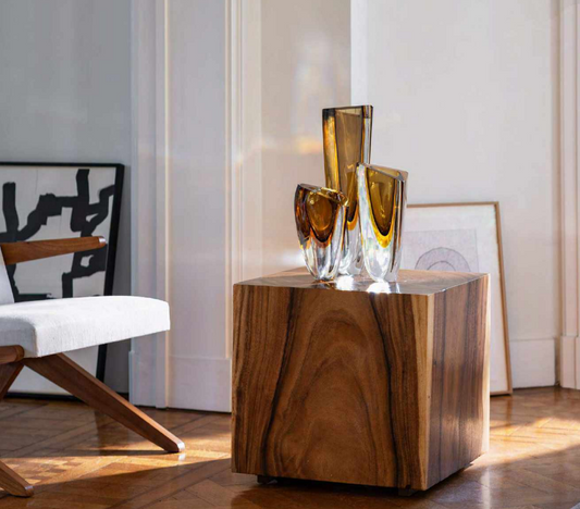 Triangle Vase 4 Fume-Ambar