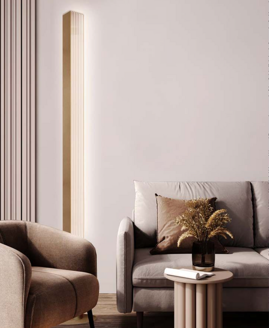 Stick 340 Floor lamp Satin Gold Nickel