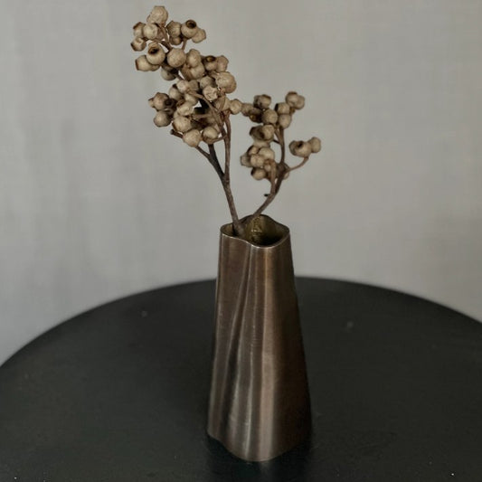 Trunk Vase S Burnished Brass