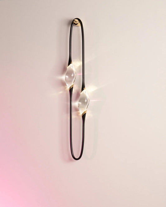Il Pezzo 12 Two Crystals Wall Light Champagne