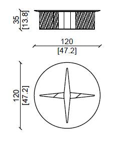 Pascal Coffee Table D120 Twister marble was AED 34,806+