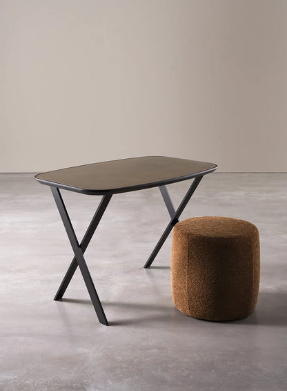 Burt Desk in Brass with Black Frame