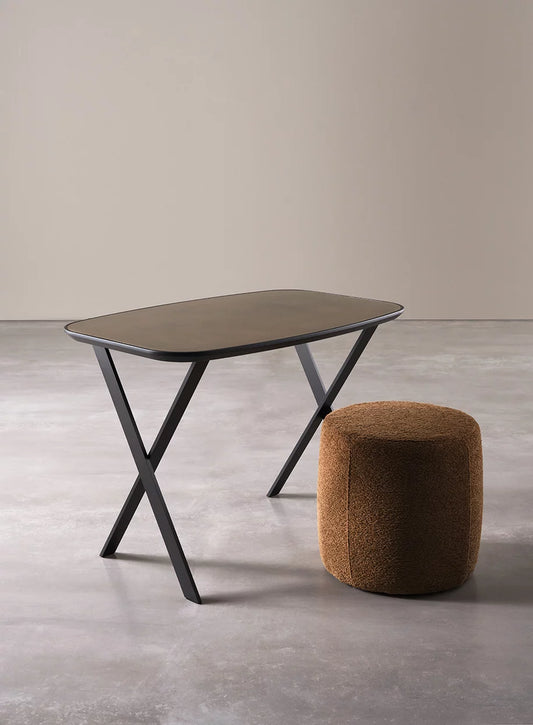 Burt Desk in Brass with Black Frame
