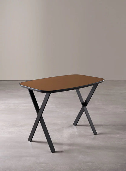 Burt Desk in Brass with Black Frame