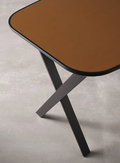 Burt Desk in Brass with Black Frame