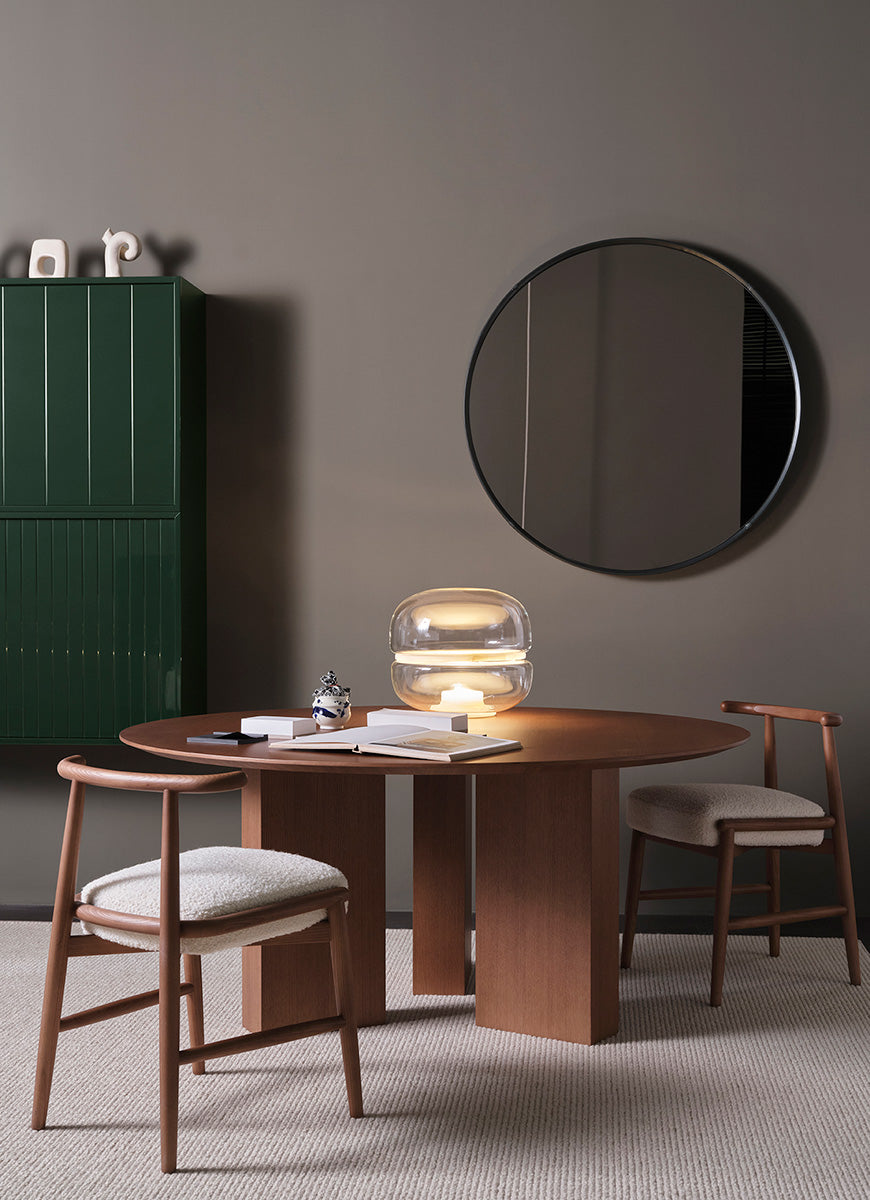 Mirror - Birk 110 / Dia 110 x 5 / Grey / Leather Pereira 13