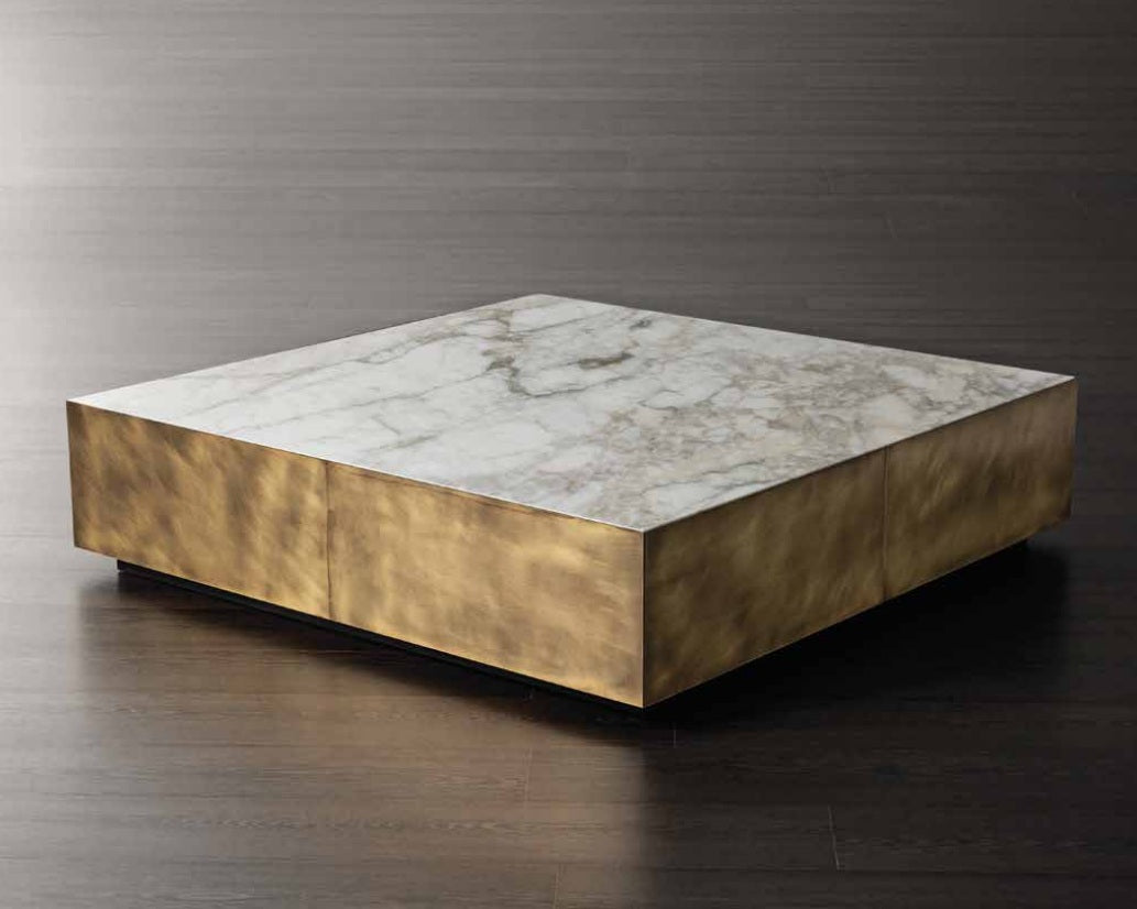 Belt Coffee Table L120 Glossy Calacatta Gold