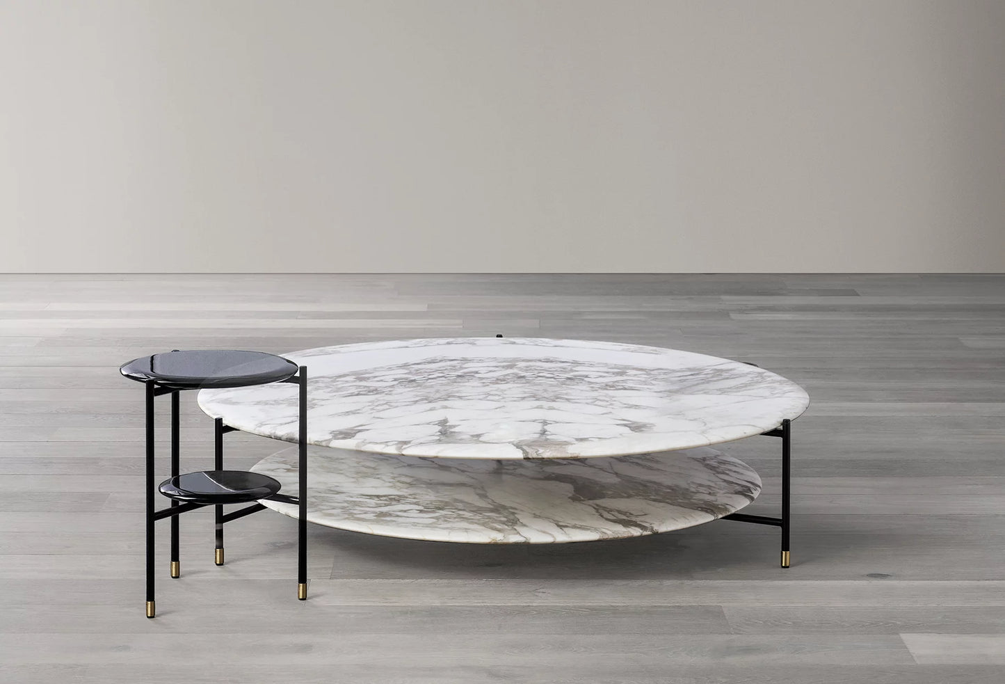 Adrian Coffee Table White undertop Glossy Calacatta Gold
