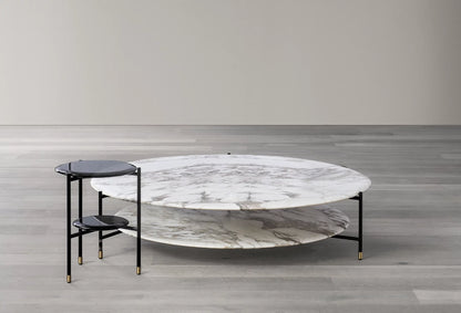 Adrian Coffee Table White undertop Glossy Calacatta Gold