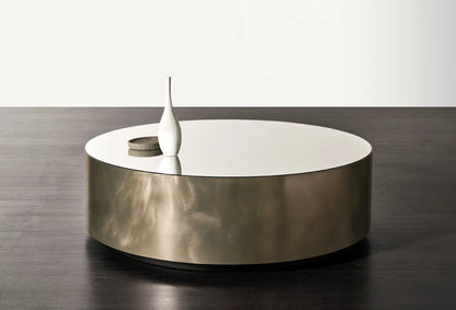 Belt Coffee Table D120 Putty Back Painted Glass